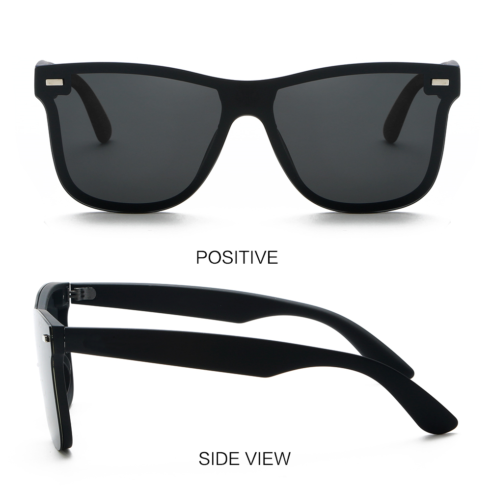 GREY JACK One Piece Retro TR90 Frame Polarized Sunglasses 1918