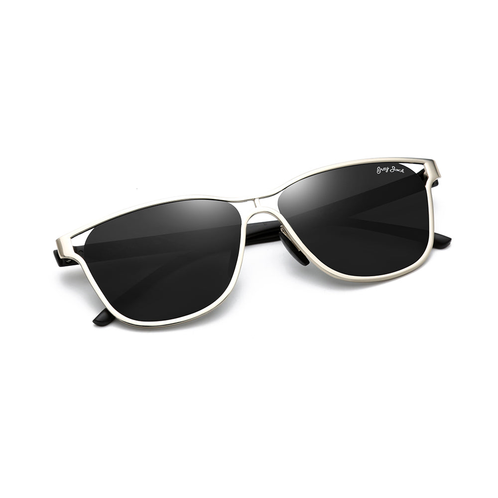 Silver Frame Black Lens