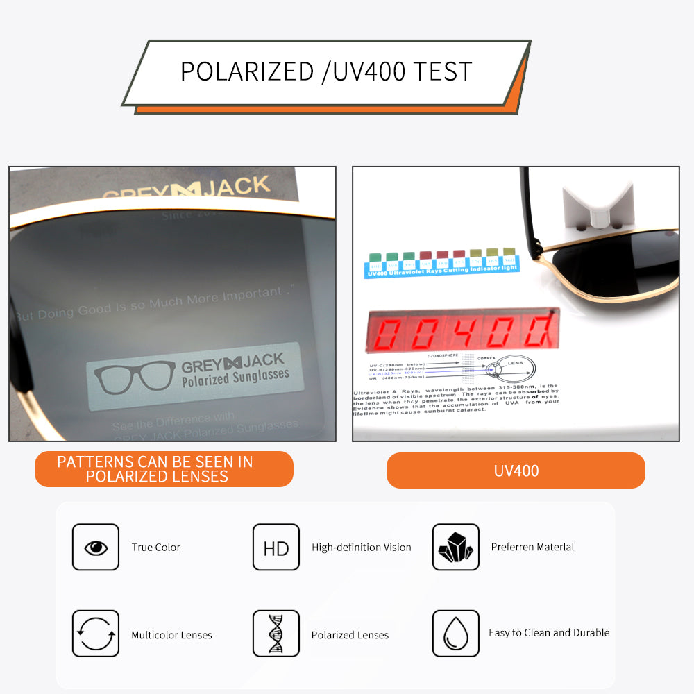 Gold Frame Black Lens