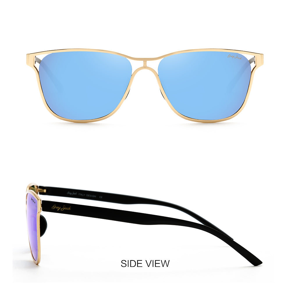 Gold Frame Ice Blue Lens