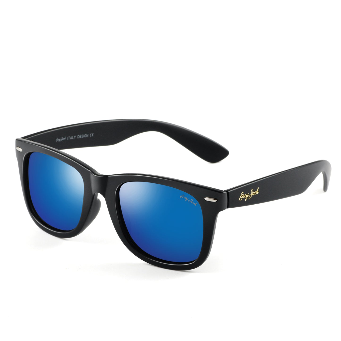 Matte Black Frame Blue Lens