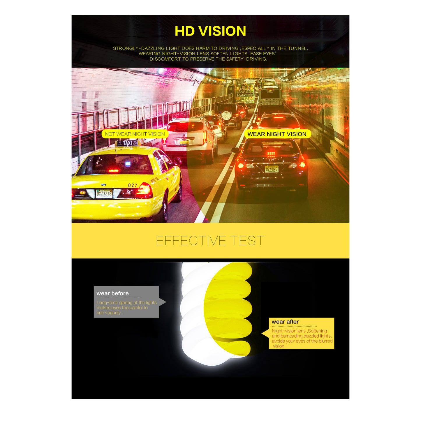 Shine Black Frame Yellow Lens