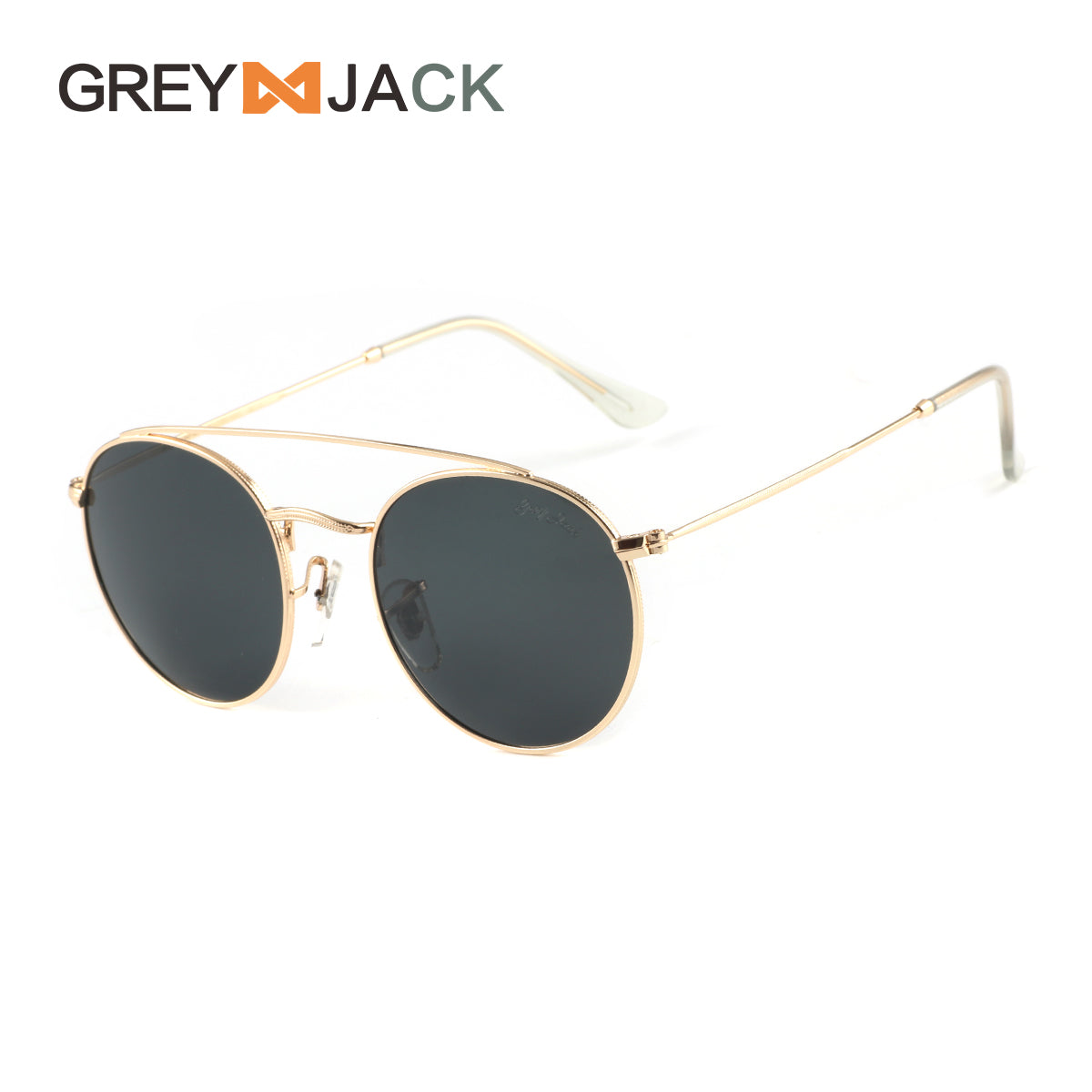 Gold Frame Black Lens