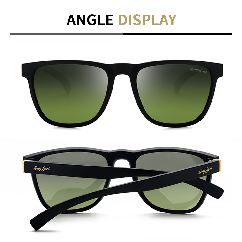 Matte Black Frame Double Green Lens