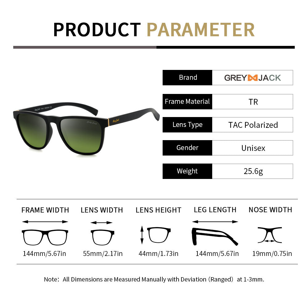 Matte Black Frame Double Green Lens