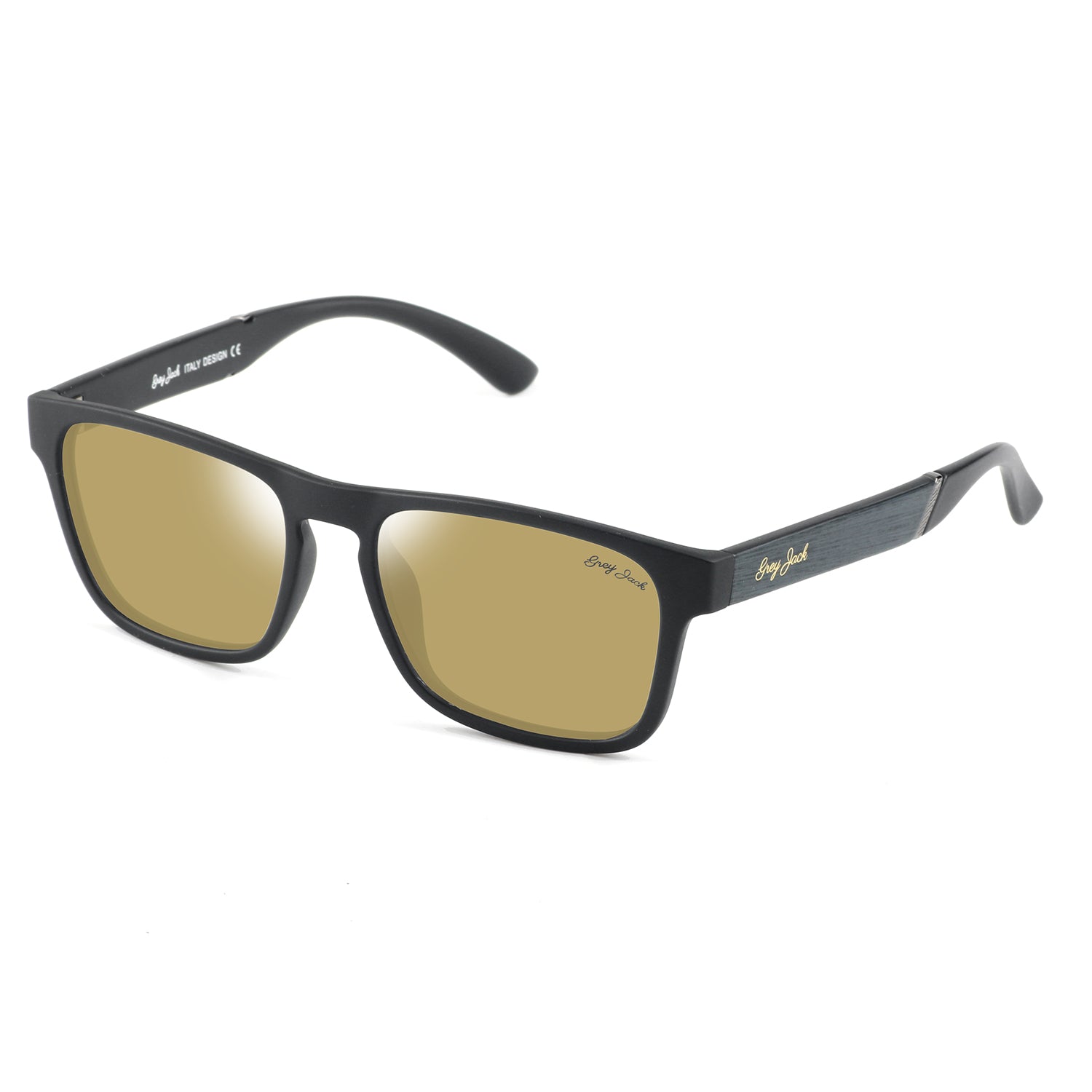 Matte Black Frame Gold Coating Lens