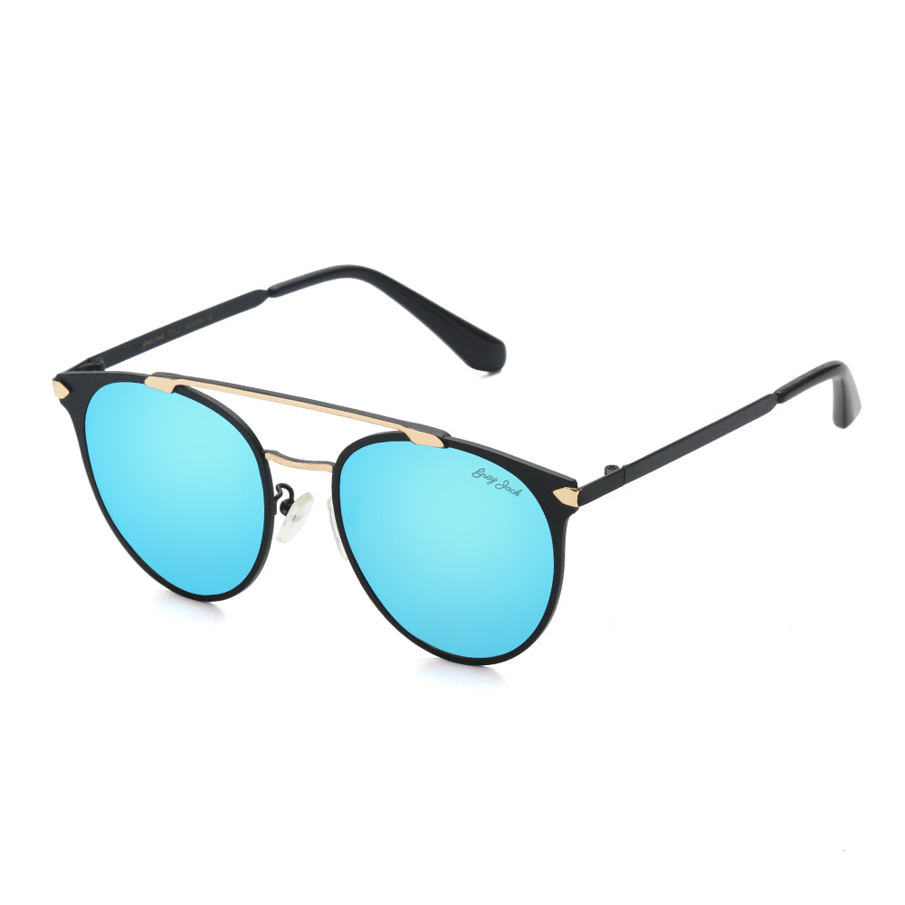 Black Gold Frame Ice Blue Lens