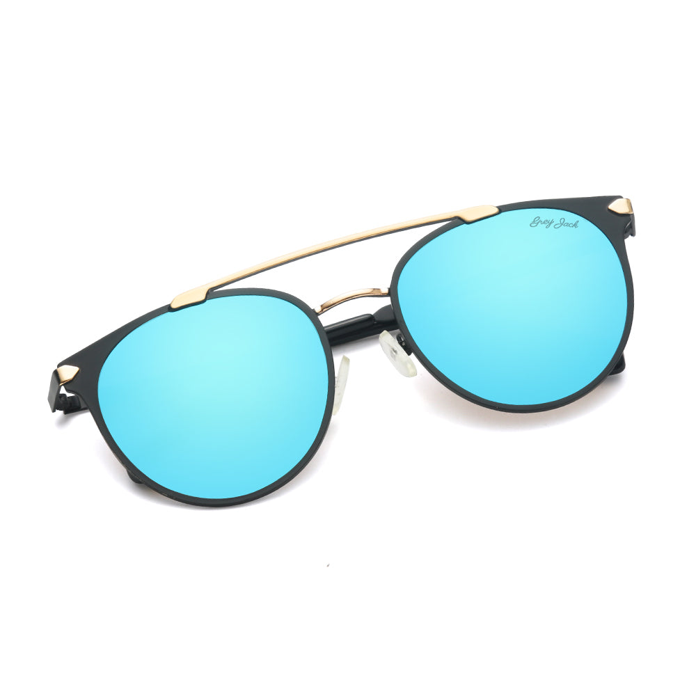 Black Gold Frame Ice Blue Lens