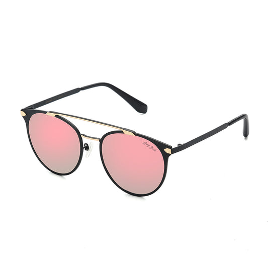 Black Gold Frame Pink Lens