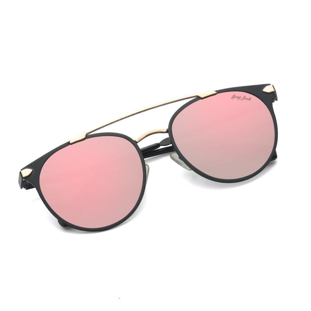 Black Gold Frame Pink Lens