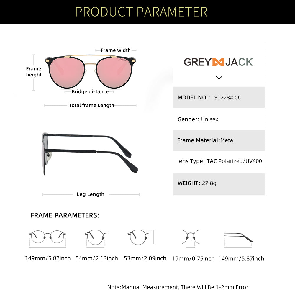 Black Gold Frame Pink Lens