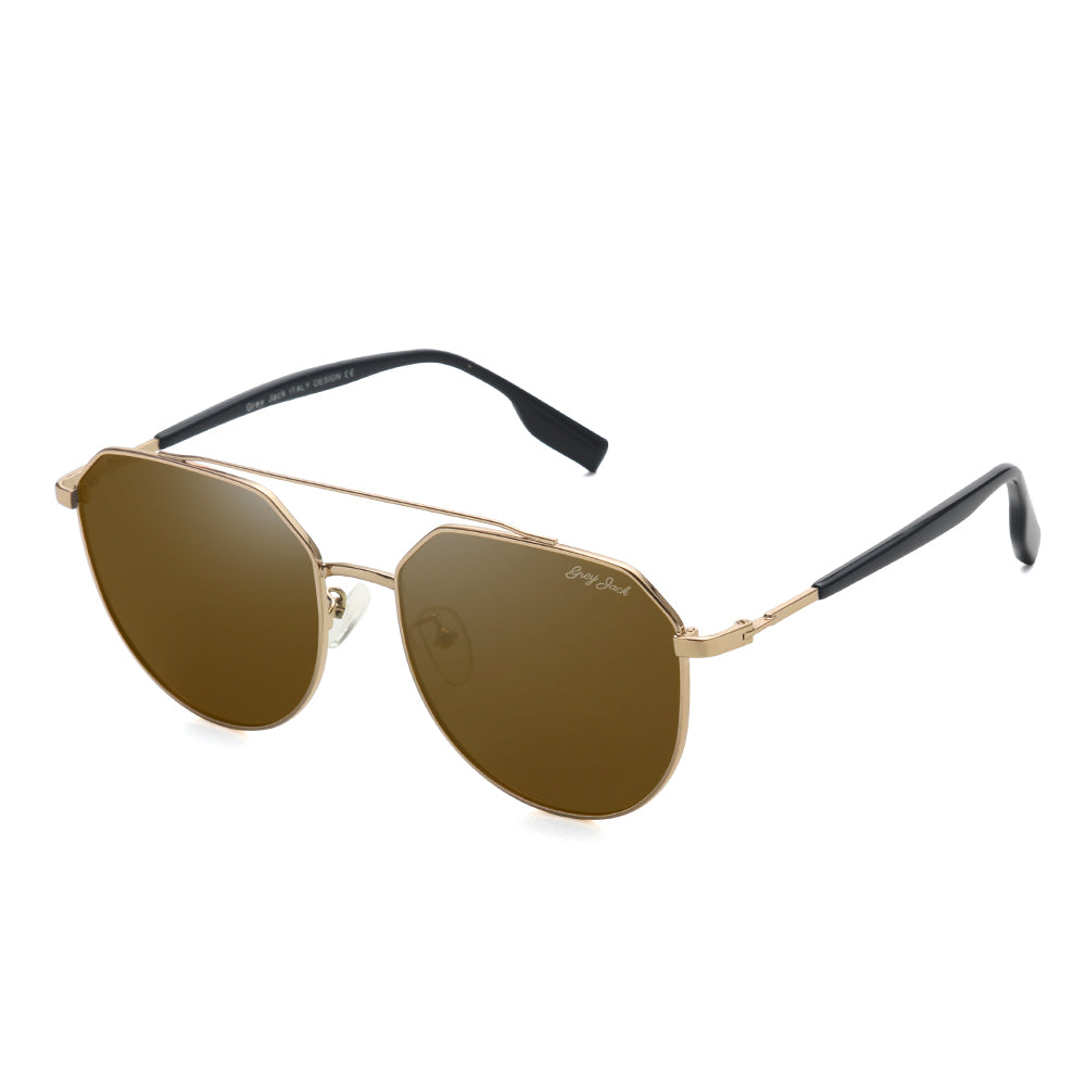 Gold Frame Brown Lens