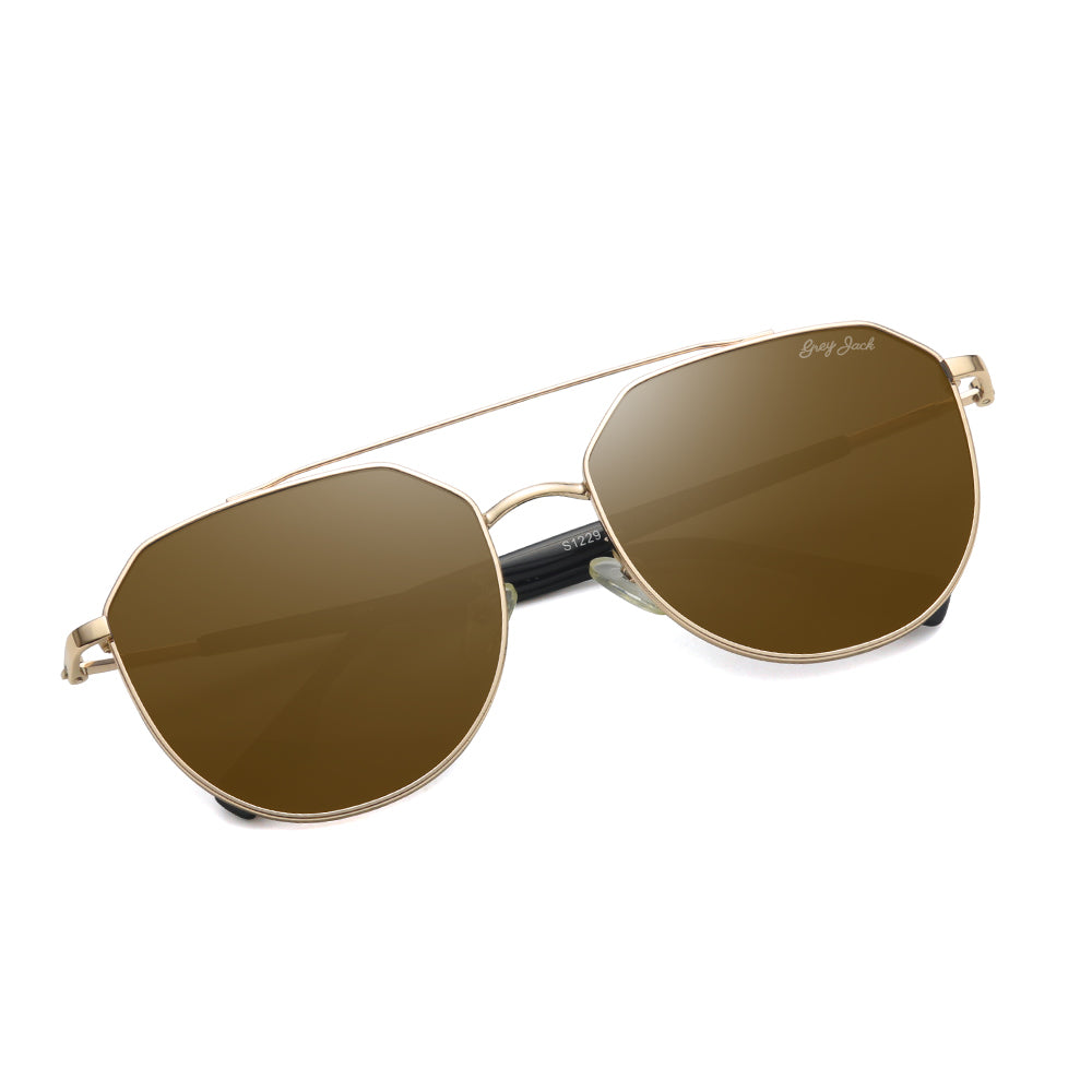 Gold Frame Brown Lens