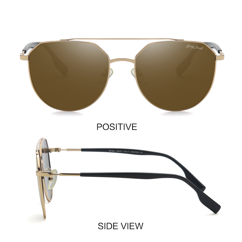 Gold Frame Brown Lens
