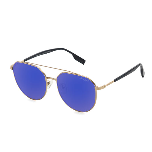 Gold Frame Blue Lens