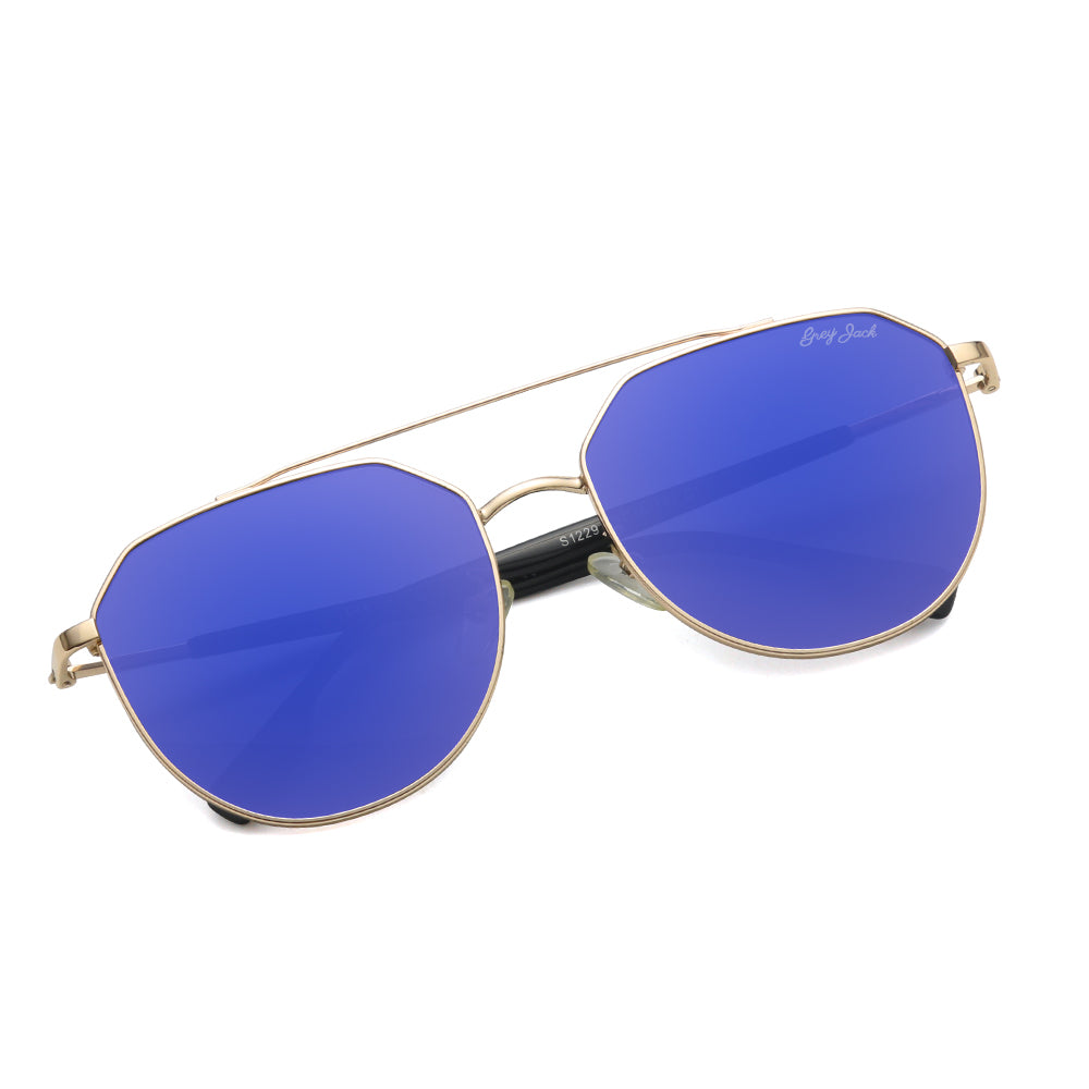 Gold Frame Blue Lens