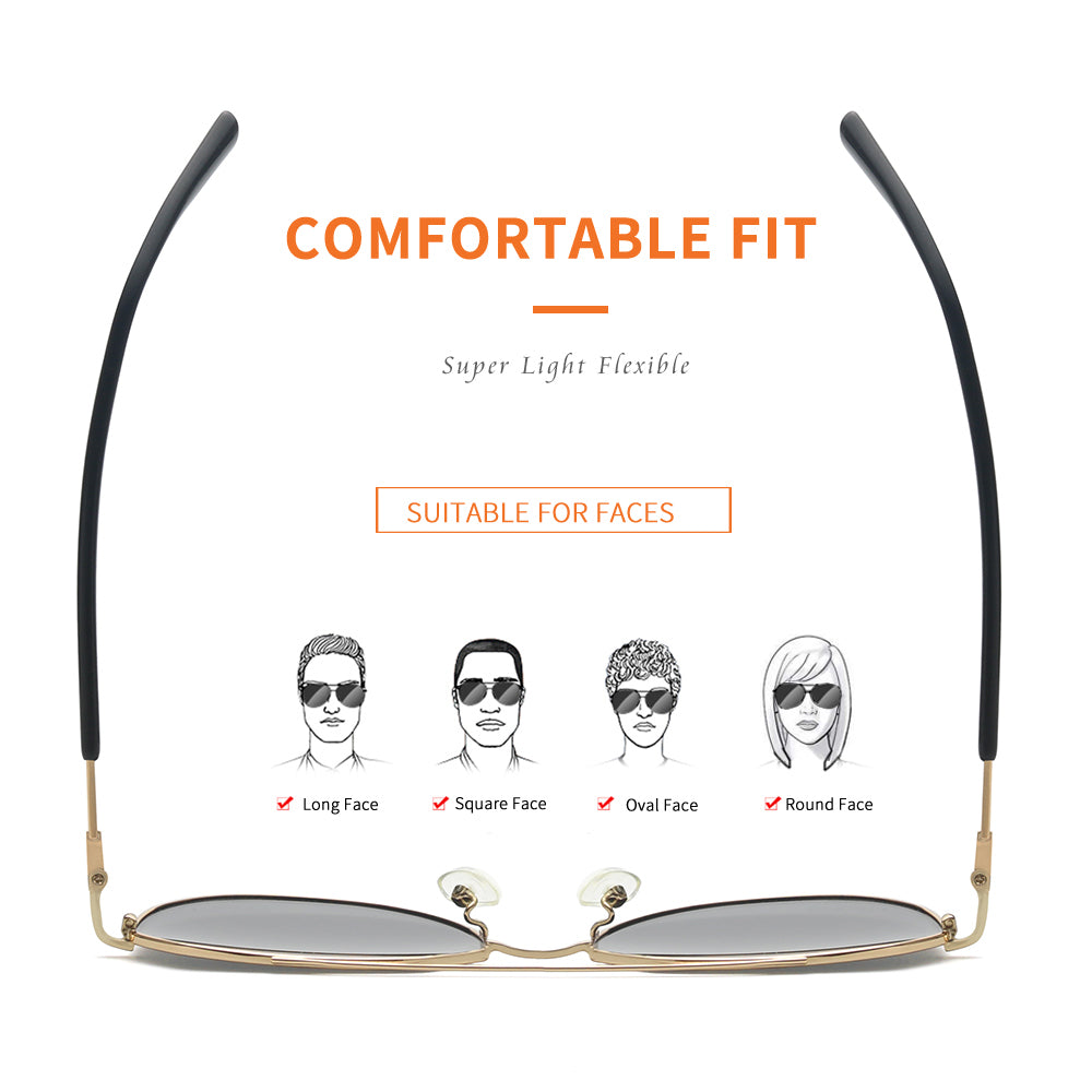Gold Frame Blue Lens