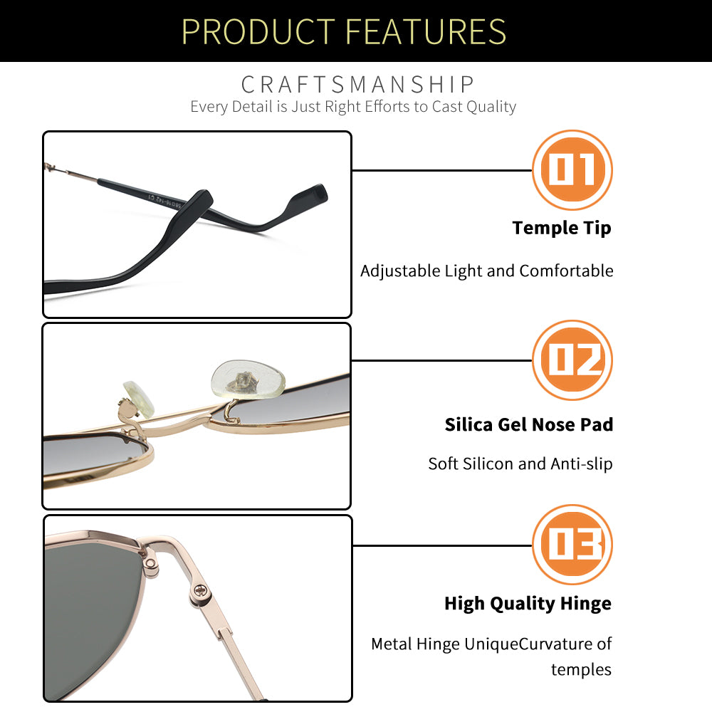 Gold Frame Blue Lens