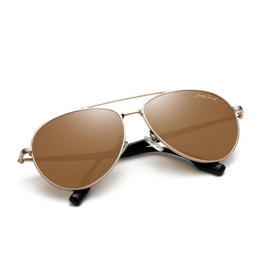 Gold Frame Brown Lens