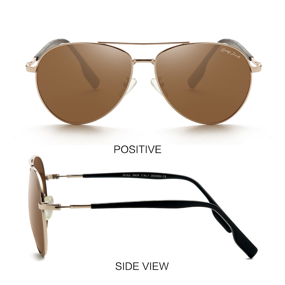 Gold Frame Brown Lens