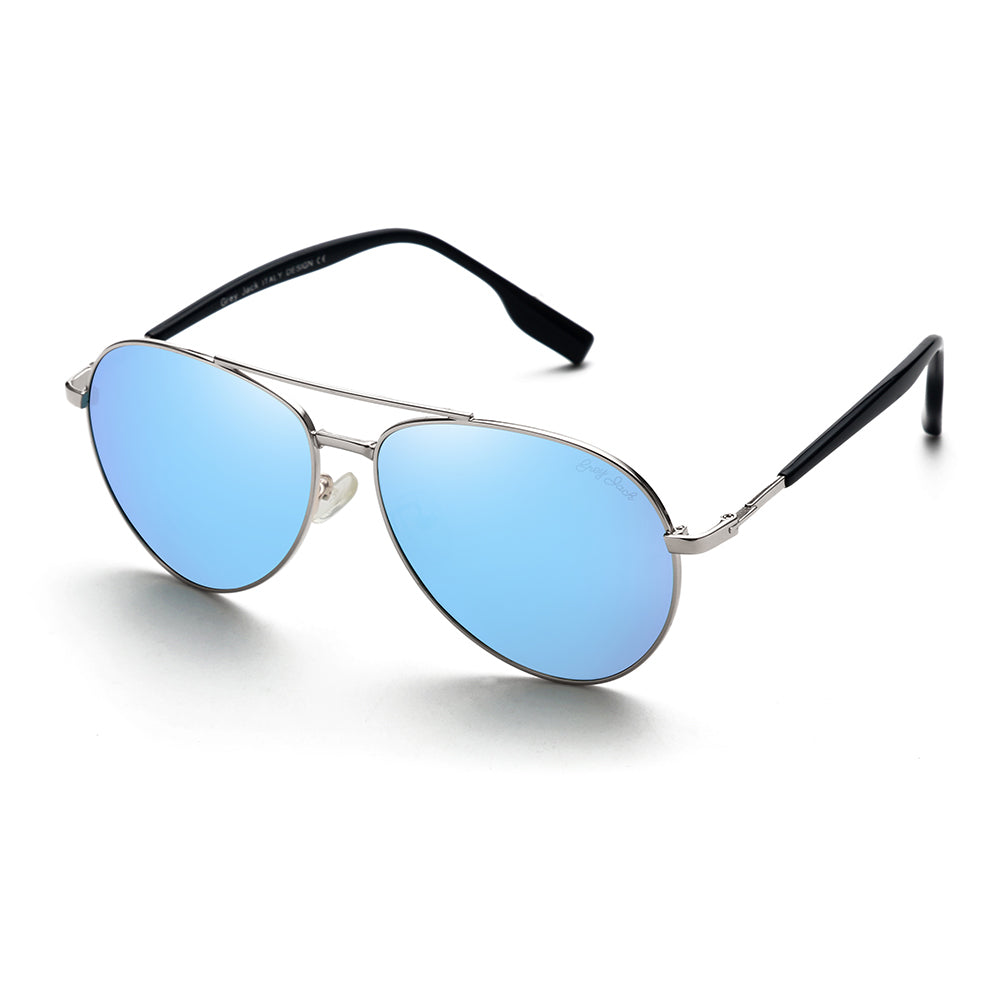 Silver Frame Ice Blue Lens