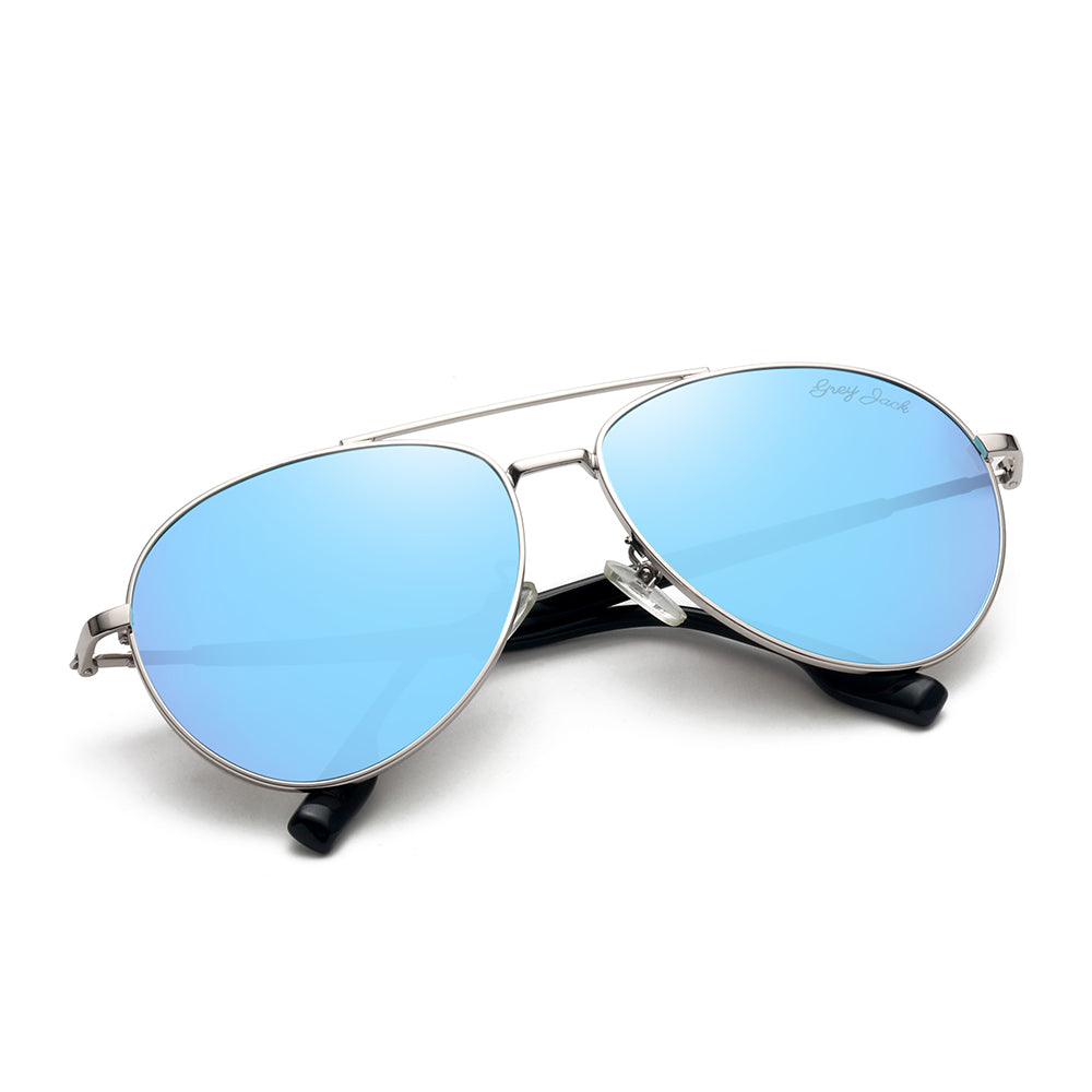 Silver Frame Ice Blue Lens