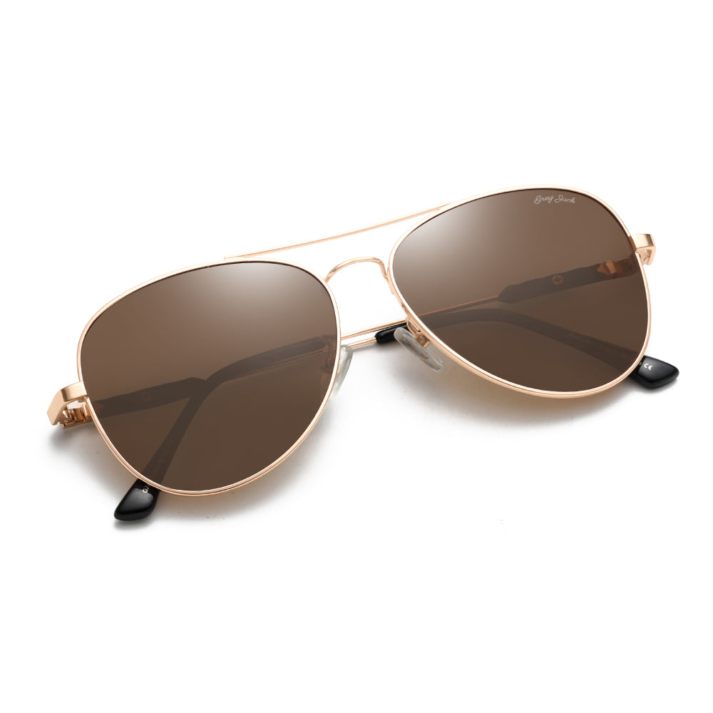 Gold Frame Brown Lens
