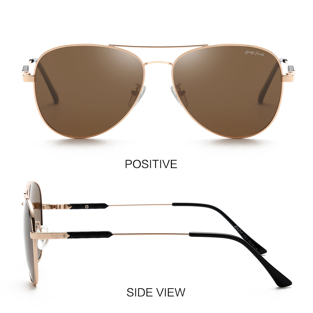 Gold Frame Brown Lens