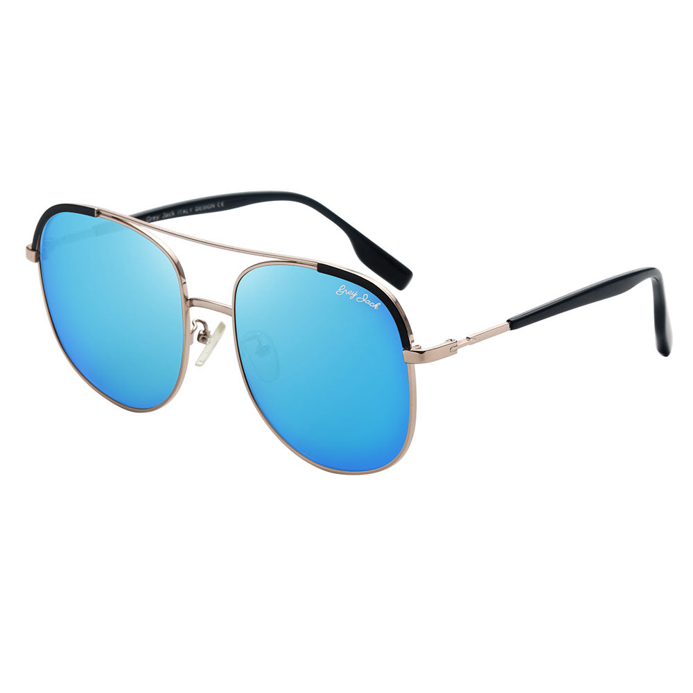 Gold Frame Ice Blue Lens