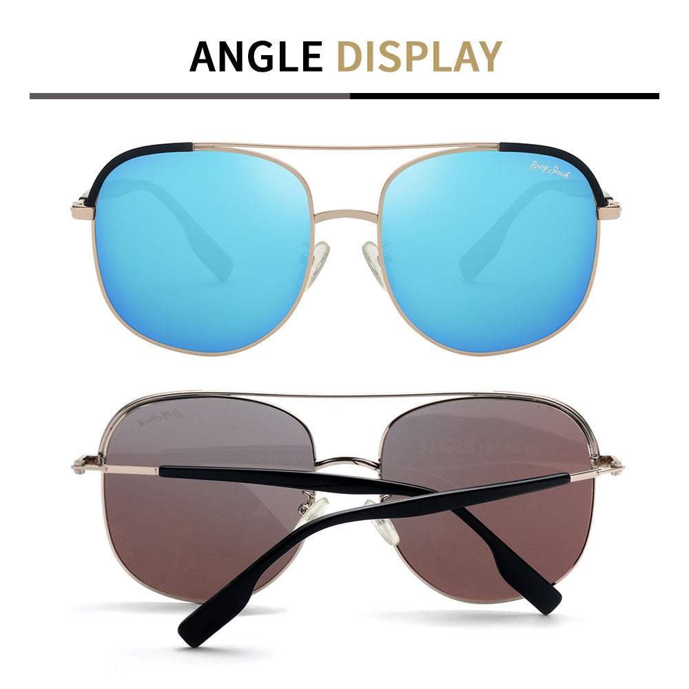 Gold Frame Ice Blue Lens