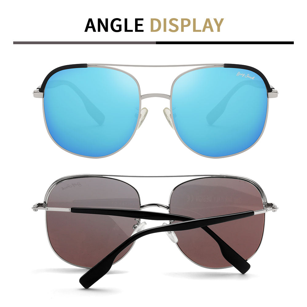 Silver Frame Ice Blue Lens