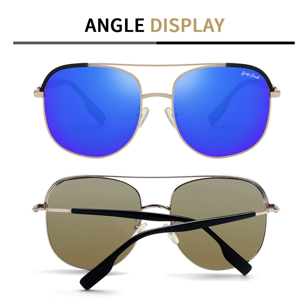 Gold Frame Blue Lens