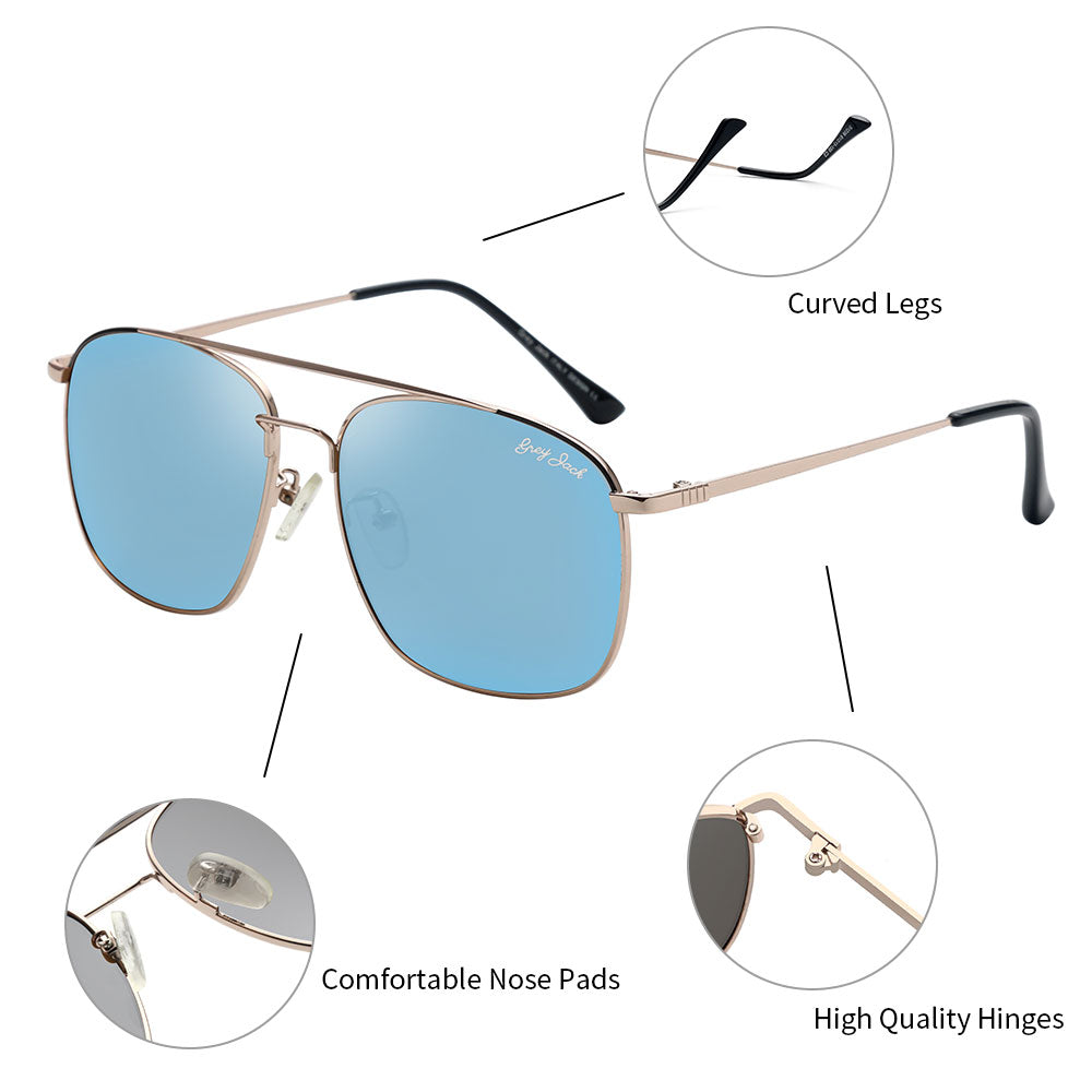 Gold Frame Sky Blue Lens
