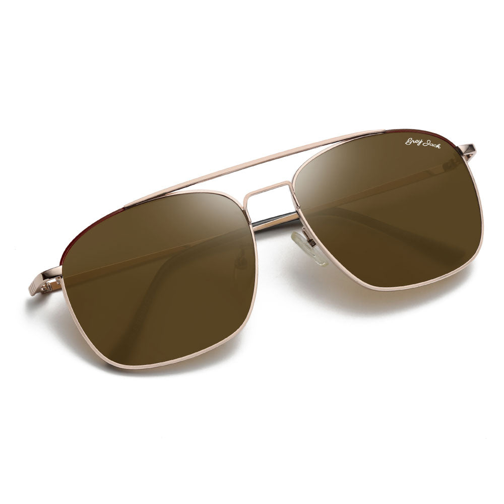 Gold Frame Brown Lens