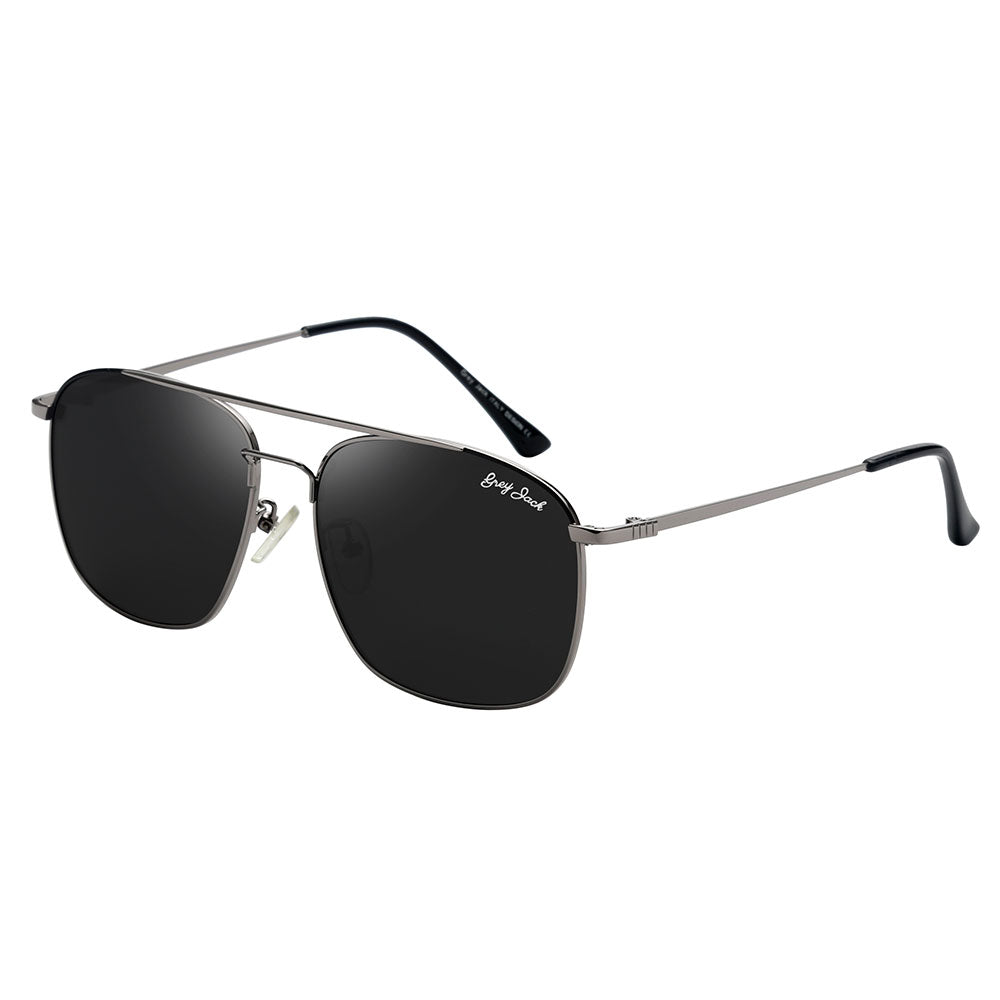 Silver Frame Black Lens