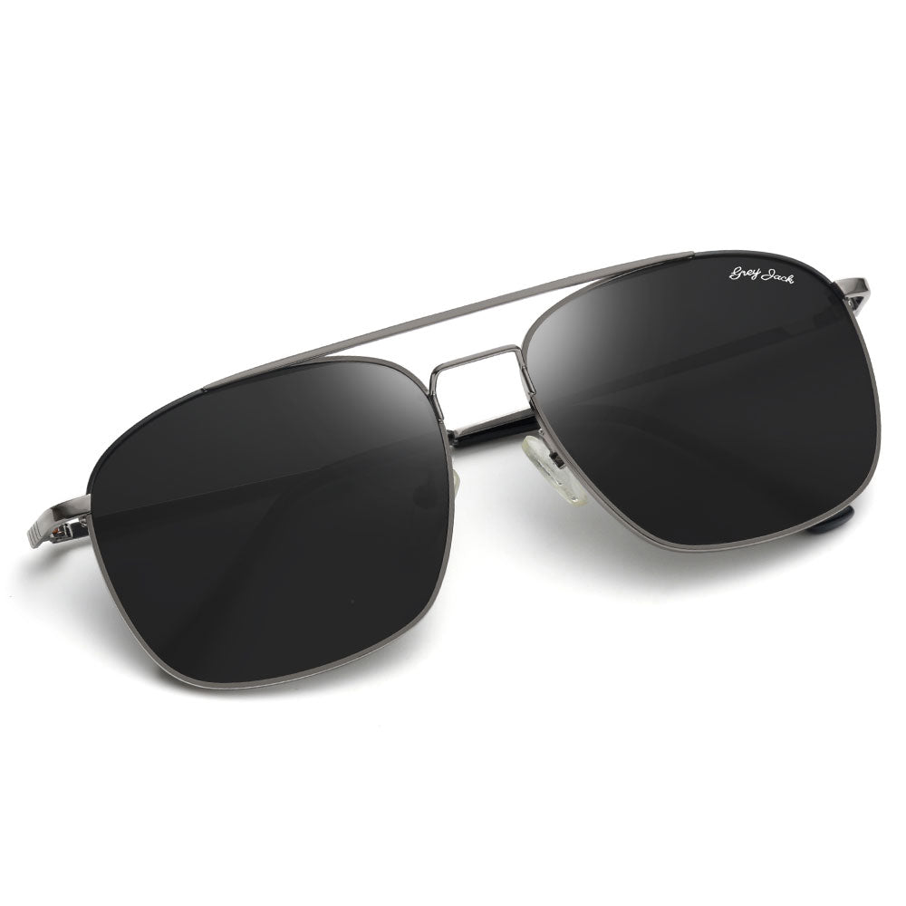 Silver Frame Black Lens