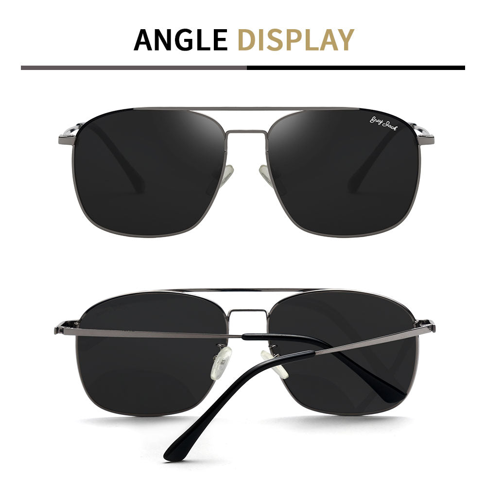 Silver Frame Black Lens