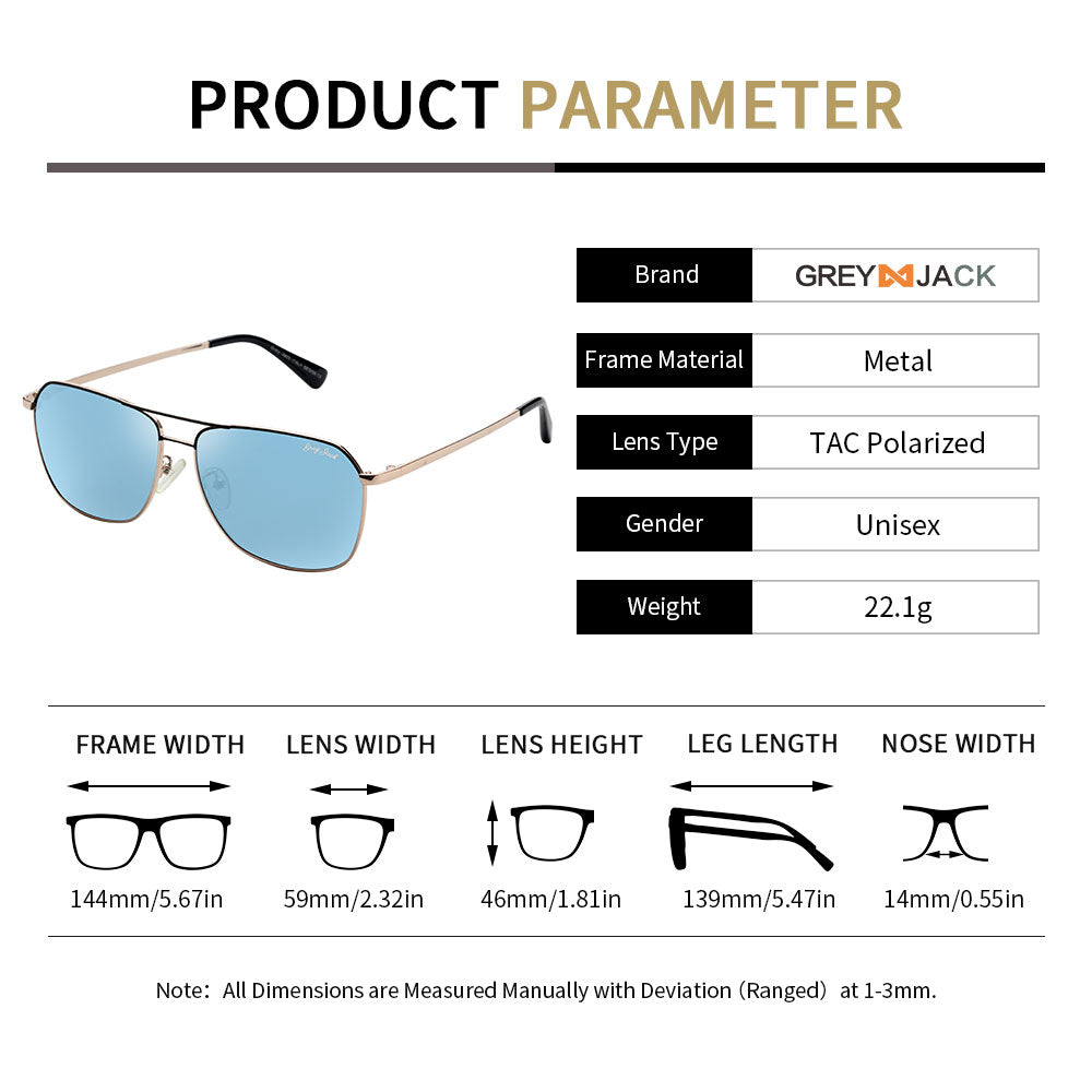 Gold Frame Sky Blue Lens