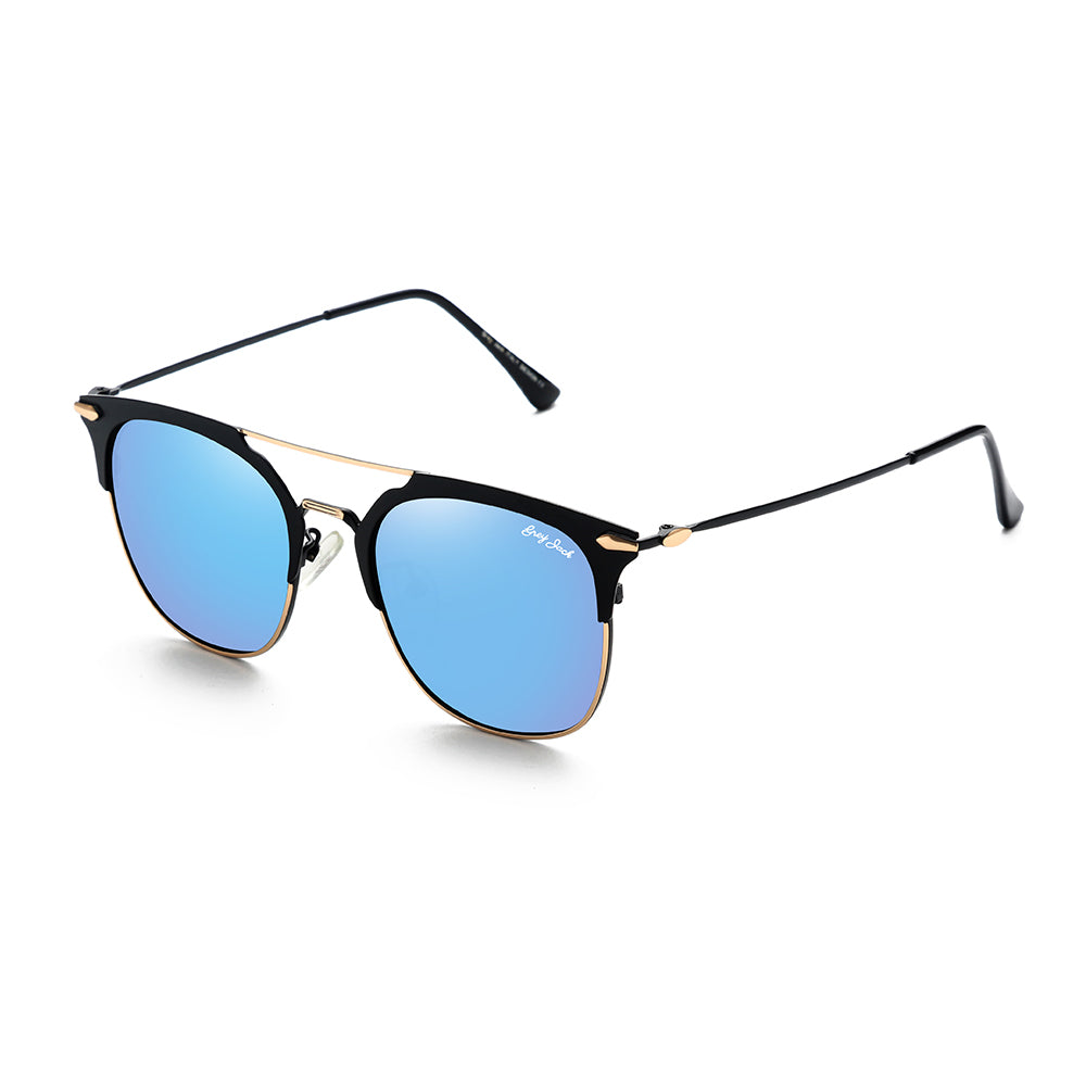 Gold Black Frame Sky Blue Lens