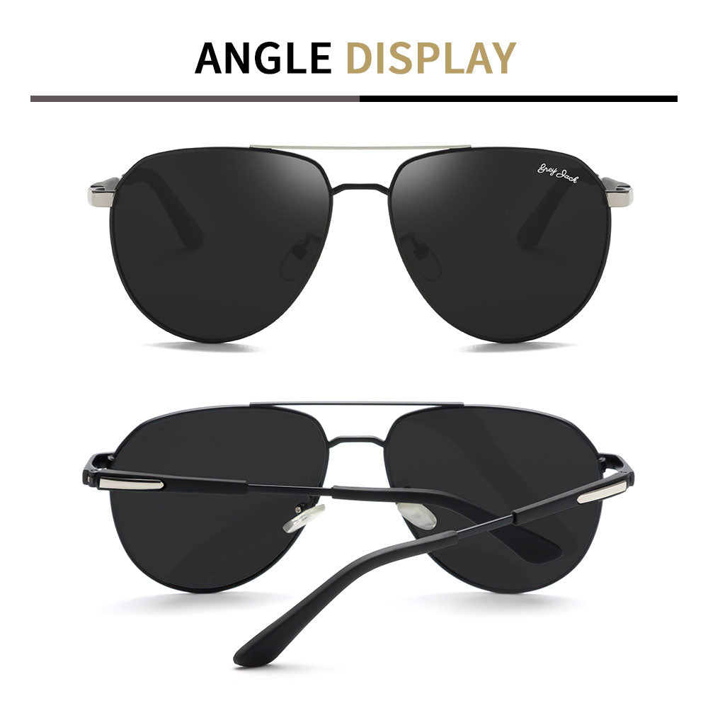 Silver Black Frame Black Lens