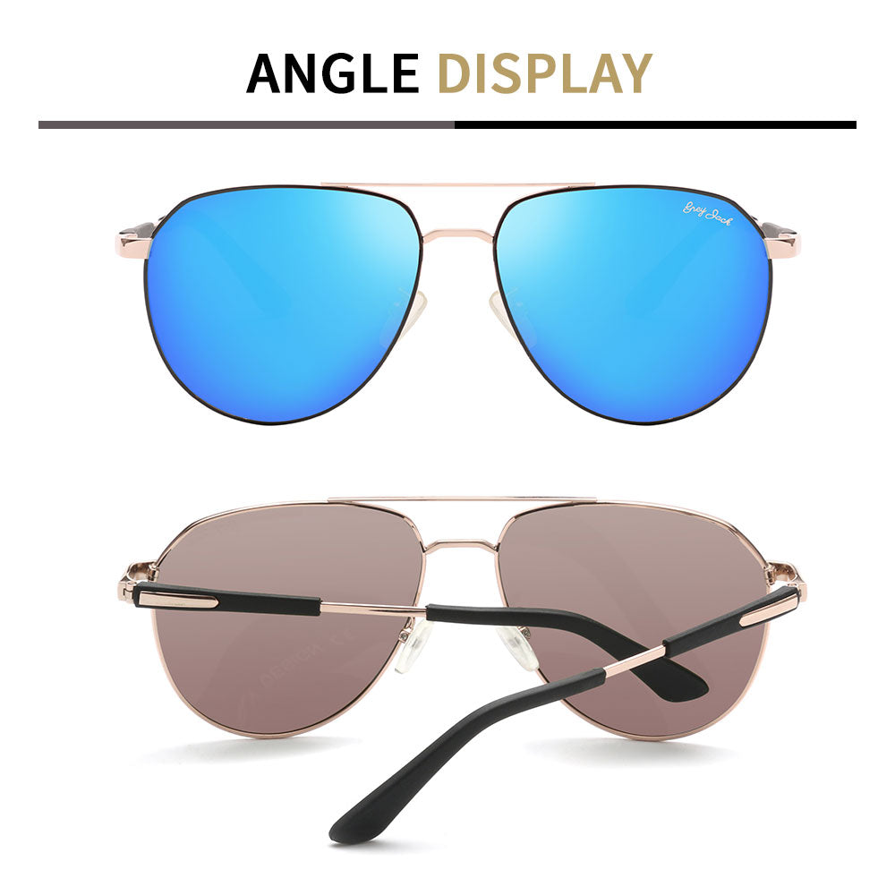 Gold Black Frame Ice Blue Lens