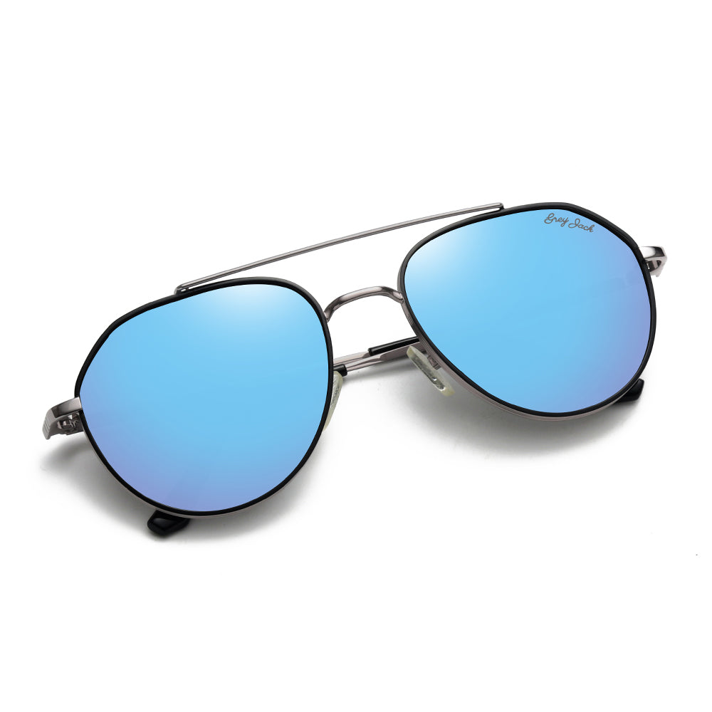 Silver Frame Ice Blue Lens