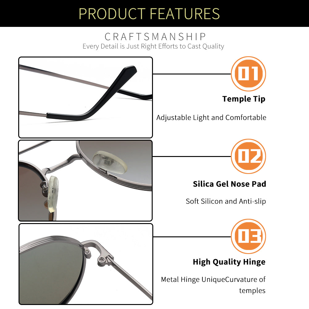 Silver Frame Ice Blue Lens