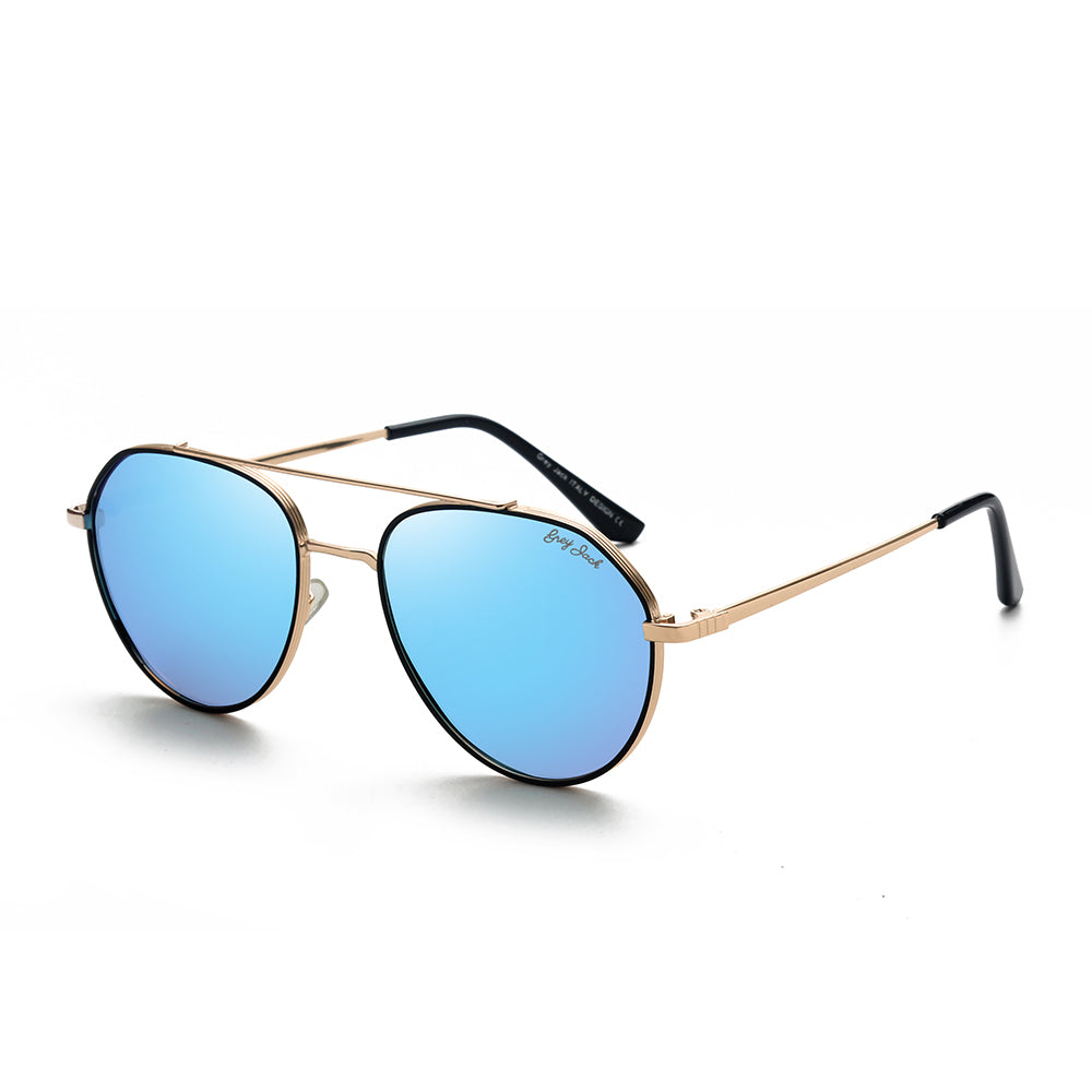 Gold Frame Ice Blue Lens