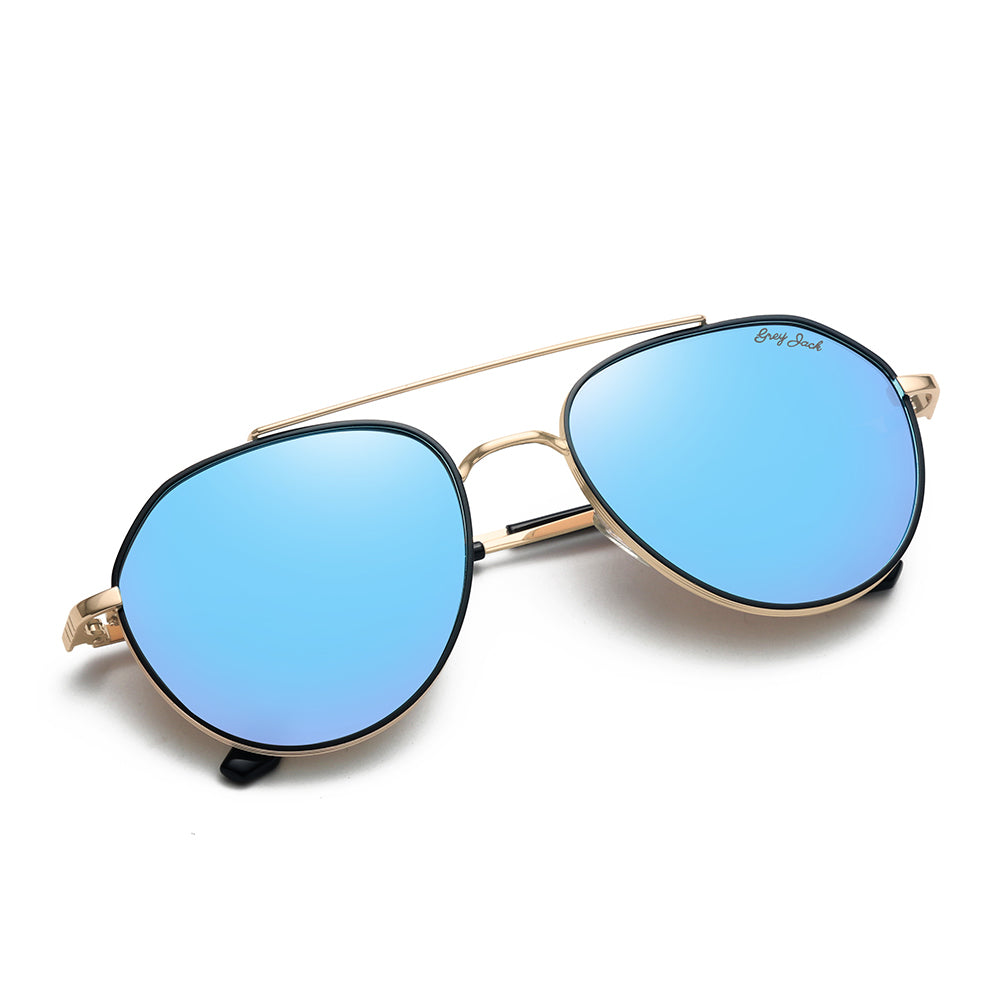 Gold Frame Ice Blue Lens