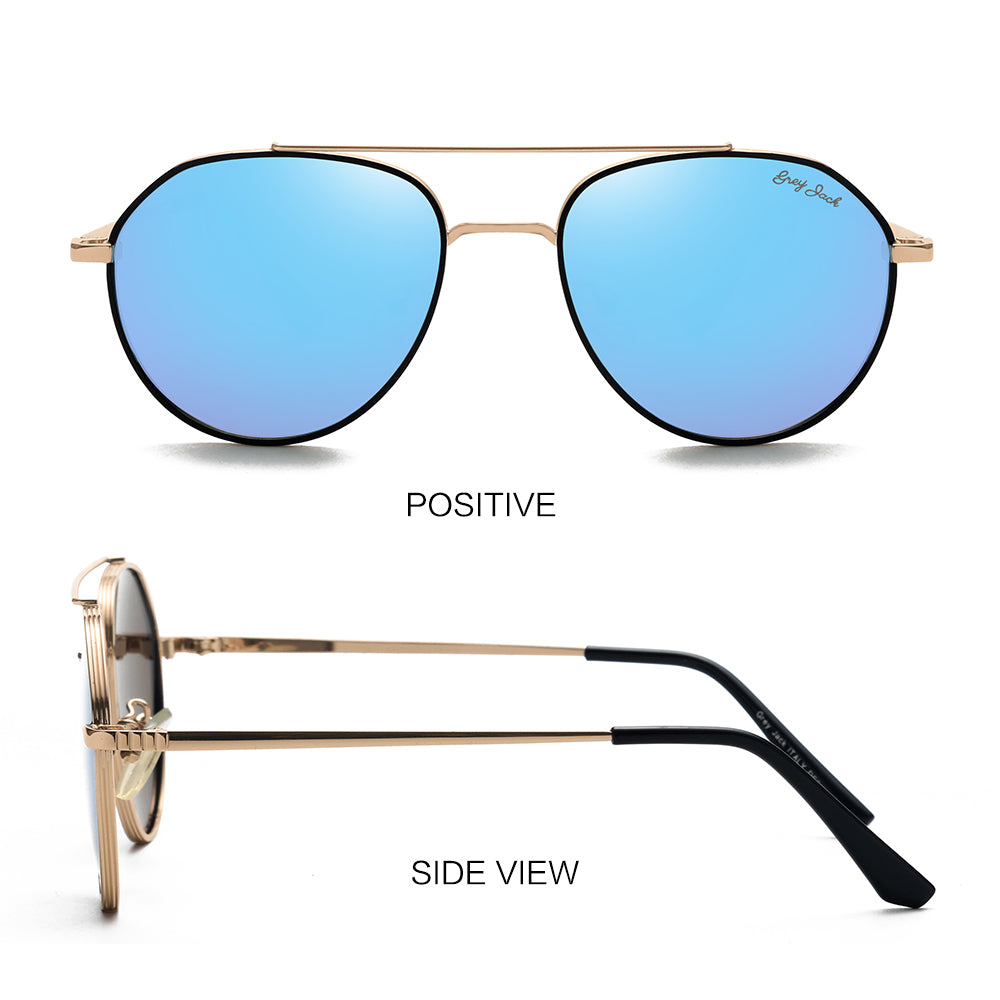 Gold Frame Ice Blue Lens
