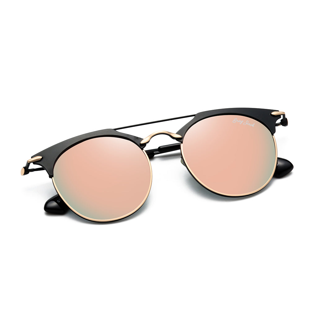 Gold Black Frame Pink Lens