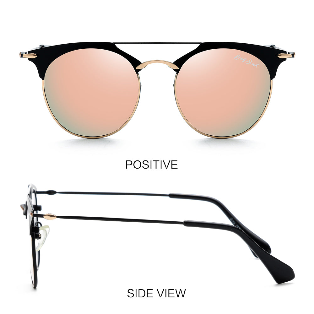 Gold Black Frame Pink Lens