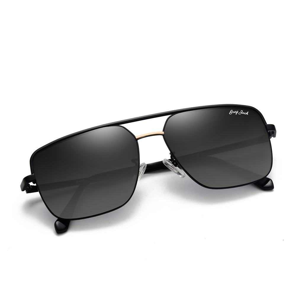 Black Gold Frame Double Black Lens