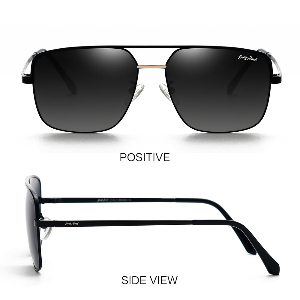 Black Gold Frame Double Black Lens